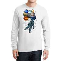 Astronaut Space Balloons Moon Mars Planets  Astronaut Long Sleeve Shirts | Artistshot