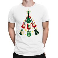 Cool Guitar Christmas Tree Guitar Lovers Christmas Tree T-shirt | Artistshot