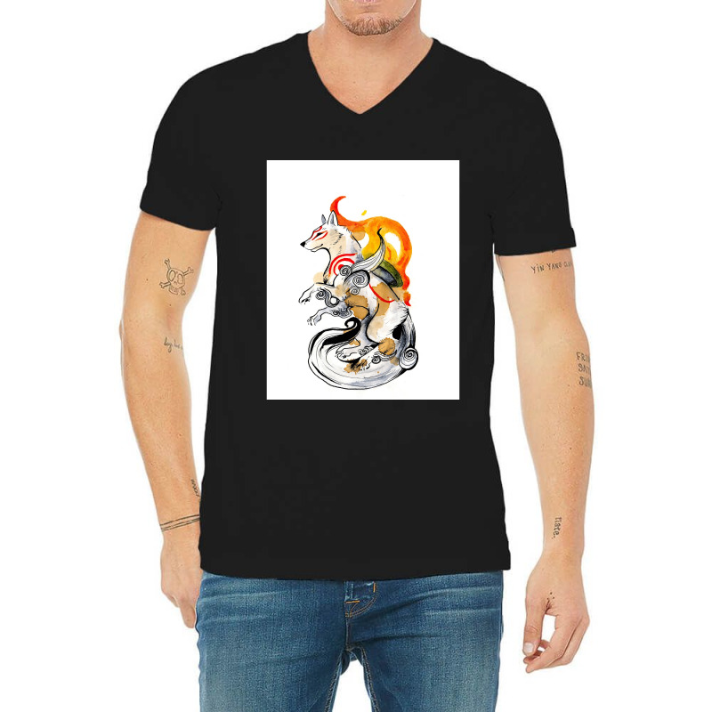 Okami Amaterasu V-neck Tee | Artistshot