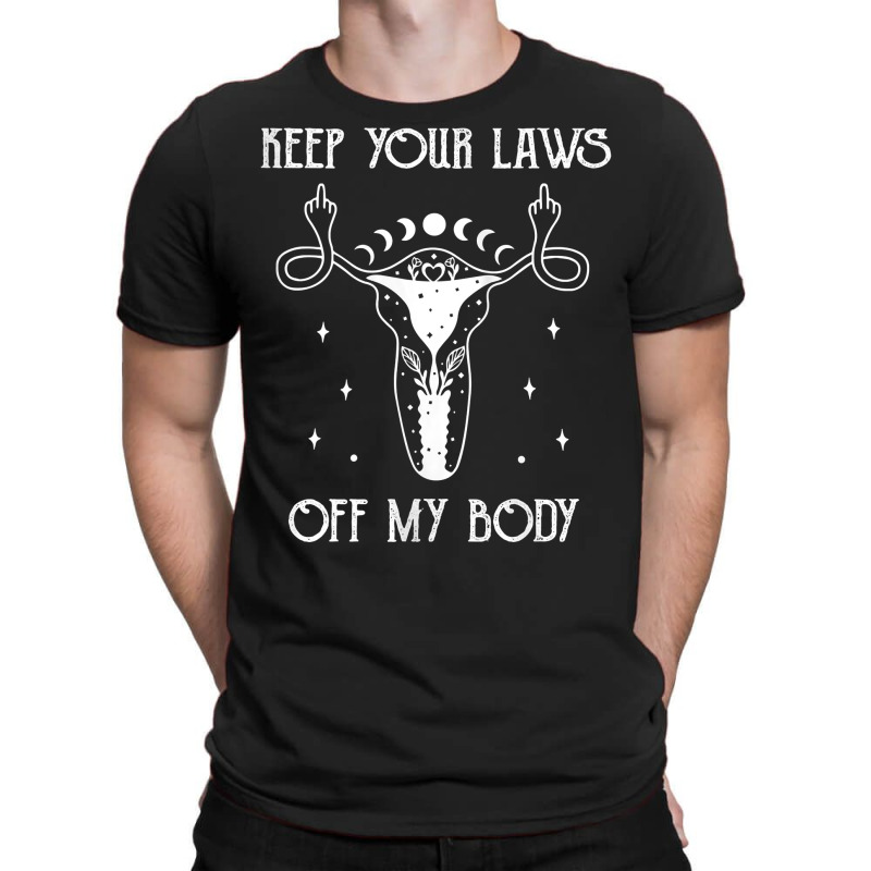 Womens Uterus Shirt Middle Finger Keep Your Laws Off My Body Tank Top T-shirt | Artistshot