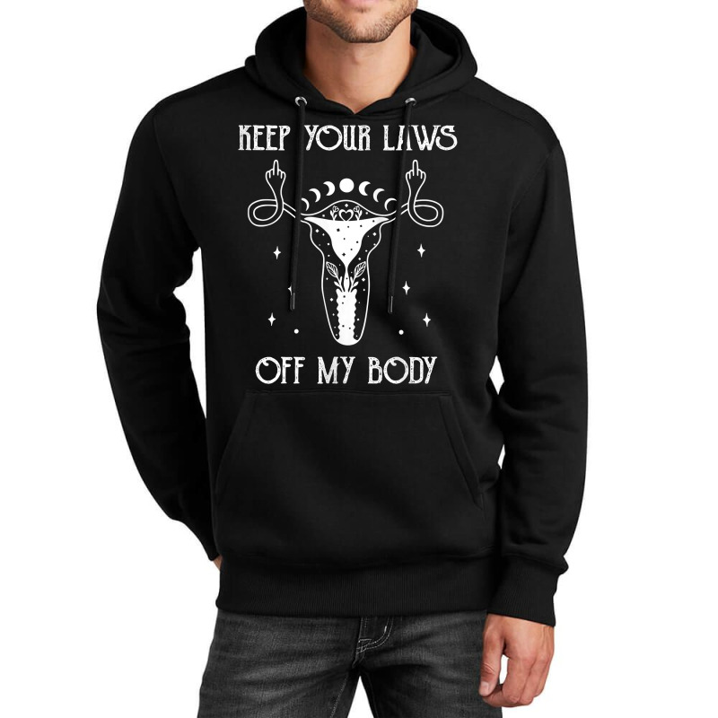 Womens Uterus Shirt Middle Finger Keep Your Laws Off My Body Tank Top Unisex Hoodie | Artistshot