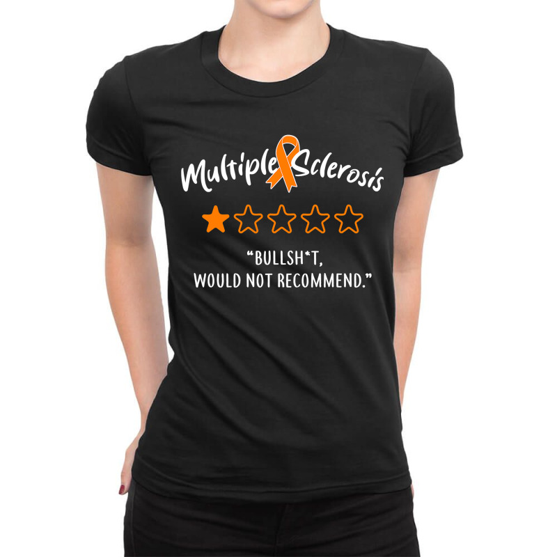 Multiple Sclerosis One Star, Funny Ms Invisible Spoonie Ladies Fitted T-Shirt by cm-arts | Artistshot