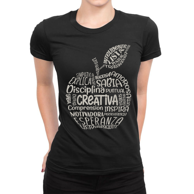 Spanish Bilingual Maestra Teacher T Shirt Ladies Fitted T-Shirt by kubleryeonkenx | Artistshot