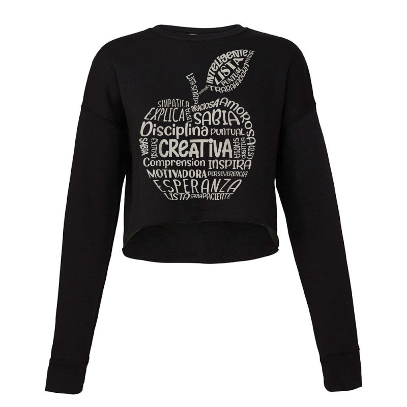 Spanish Bilingual Maestra Teacher T Shirt Cropped Sweater by kubleryeonkenx | Artistshot