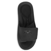 Black Leather Harness Print Bsdm Kink Gay Leather Pride Slide Sandal | Artistshot