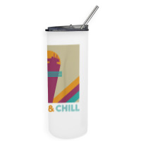 Retro Tower & Chill Tee   Gamer Titan Hunter Warlock T Shirt Skinny Tumbler | Artistshot