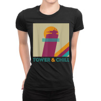 Retro Tower & Chill Tee   Gamer Titan Hunter Warlock T Shirt Ladies Fitted T-shirt | Artistshot