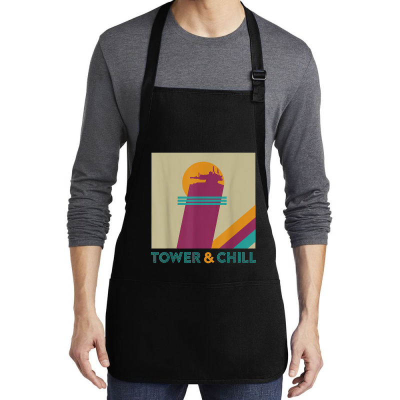 Retro Tower & Chill Tee   Gamer Titan Hunter Warlock T Shirt Medium-length Apron | Artistshot