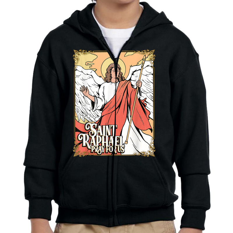 Saint Raphael The Archangel Roman Catholic Healing Angel T Shirt Youth Zipper Hoodie | Artistshot