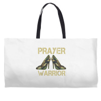 Camo Heels Prayer Warrior Faith God Jesus Christian T Shirt Weekender Totes | Artistshot