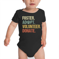 Vintage Foster Adopt Volunteer Donate Animals Rescue Shelter Long Slee Baby Bodysuit | Artistshot