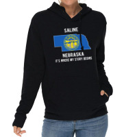 Saline It's Where My Story Begins Lightweight Hoodie | Artistshot