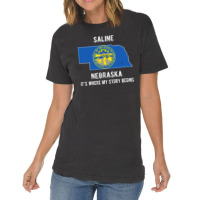 Saline It's Where My Story Begins Vintage T-shirt | Artistshot