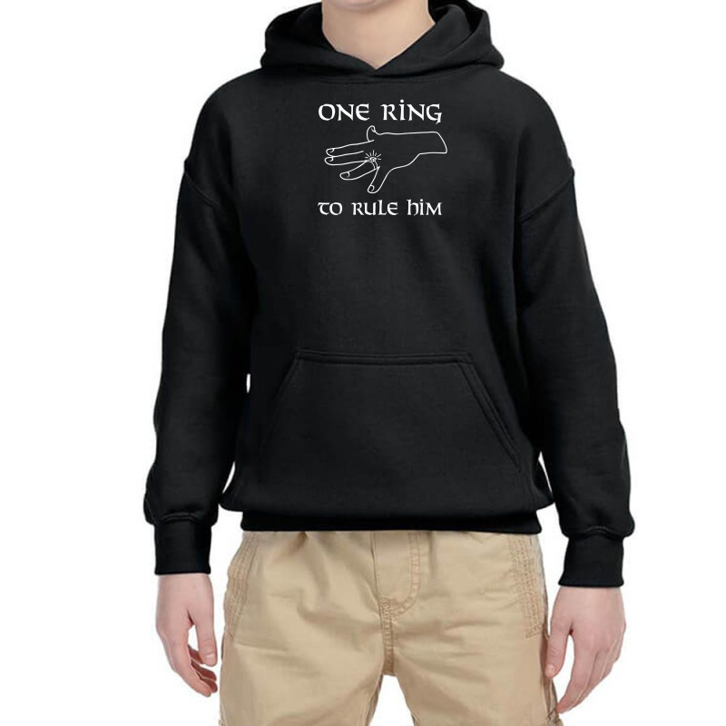 One Ring To Rule Them All Youth Hoodie by Galmand | Artistshot