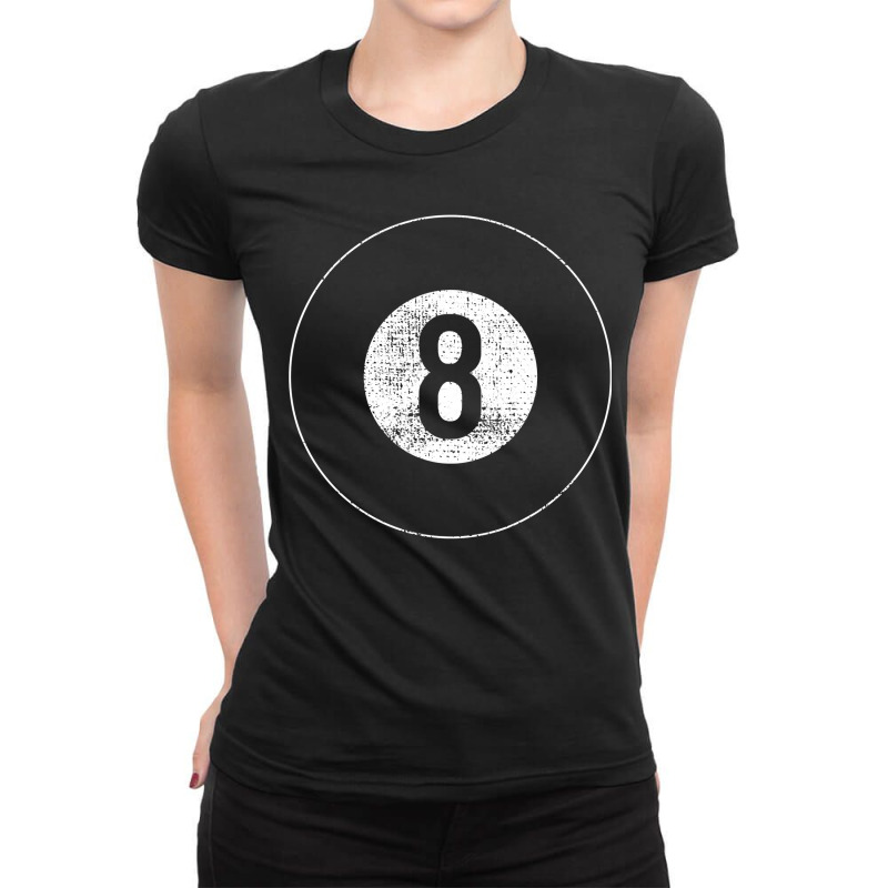 Vintage Billiards 8 Eight Ball Gift Pool Ladies Fitted T-Shirt by CUSER3772 | Artistshot