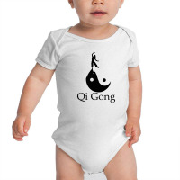 Black Silhouette Art Of Qigong Baby Bodysuit | Artistshot