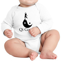 Black Silhouette Art Of Qigong Long Sleeve Baby Bodysuit | Artistshot