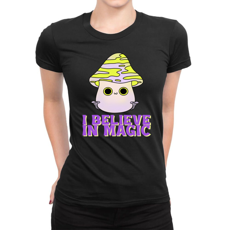 Magic Mushroom Ladies Fitted T-Shirt by cm-arts | Artistshot