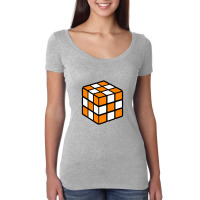 Orange And White Rubik's   Checkerboard   Tennessee Women's Triblend Scoop T-shirt | Artistshot