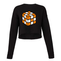 Orange And White Rubik's   Checkerboard   Tennessee Cropped Sweater | Artistshot