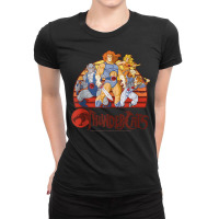 Thundercats Group Retro Sunset Tank Top Ladies Fitted T-shirt | Artistshot