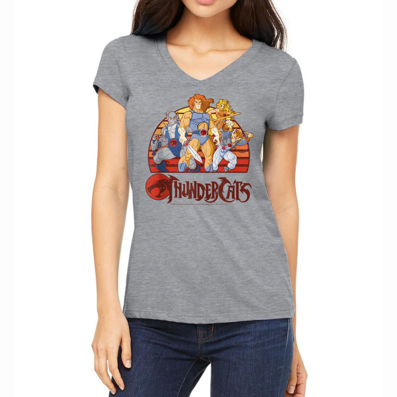 Thundercats Group Retro Sunset Tank Top Women's V-Neck T-Shirt by nuzhetanopo | Artistshot