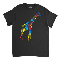 Tie Dye Giraffe Rainbow Print Ruminant Hippie Peace Gift T Shirt Classic T-shirt | Artistshot