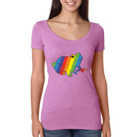 Frog In Love Merch Women's Triblend Scoop T-shirt | Artistshot