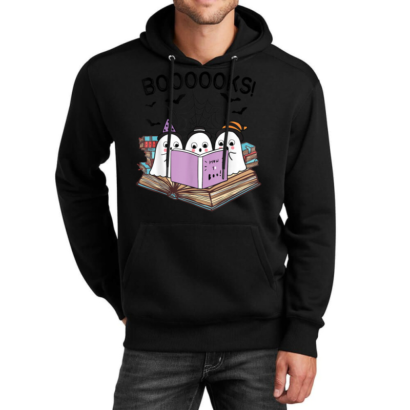 Cute Ghost Book Worm Nerd Boooks Halloween Party Costume T Shirt Unisex Hoodie | Artistshot