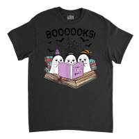 Cute Ghost Book Worm Nerd Boooks Halloween Party Costume T Shirt Classic T-shirt | Artistshot