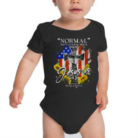 Normal Isn't Coming Back But Jesus Is Revelation 14 Usa Flag T Shirt Baby Bodysuit | Artistshot