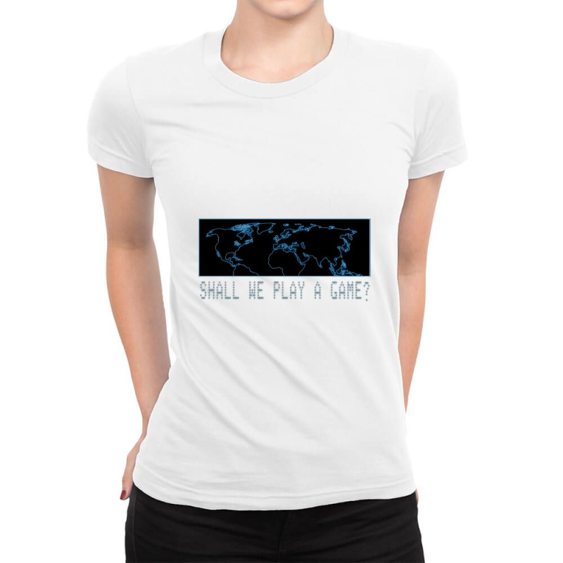 Shall We Play   Wargames Movie Ladies Fitted T-Shirt by kiamadalee | Artistshot