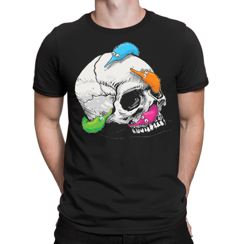 Worms On A String On A Skull Classic T-Shirt by cm-arts | Artistshot