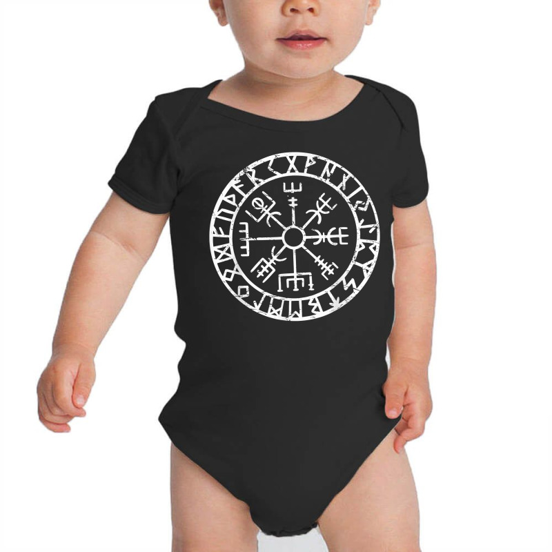 Viking Compass Vegvisir Icelandic Nordic Norse Viking Symbol T Shirt Baby Bodysuit by cipaehuwogi1 | Artistshot