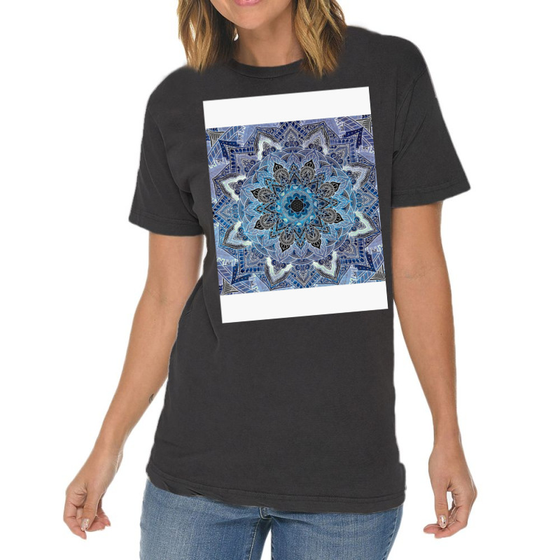 Blue Mandala Vintage T-Shirt by alove | Artistshot