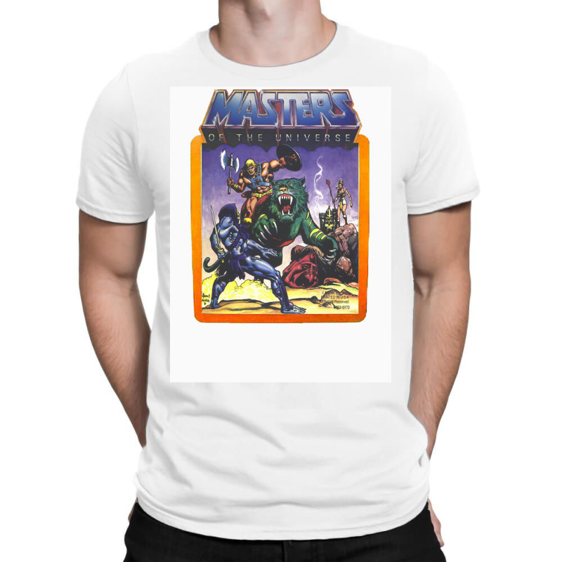 He   Man Masters Of The Universe Battle Scene With Skeletor T-Shirt by alove | Artistshot