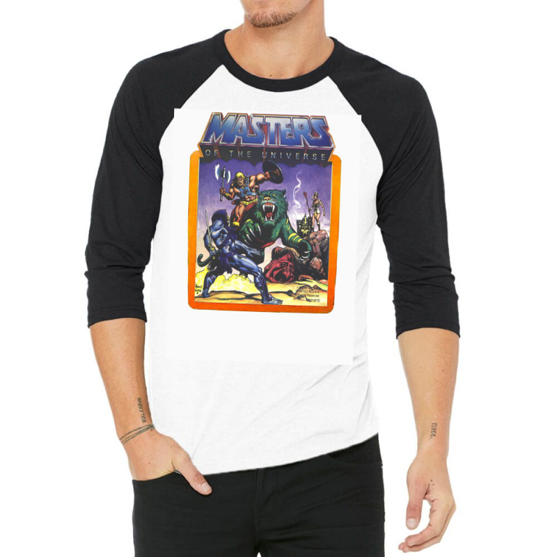 He   Man Masters Of The Universe Battle Scene With Skeletor 3/4 Sleeve Shirt by alove | Artistshot