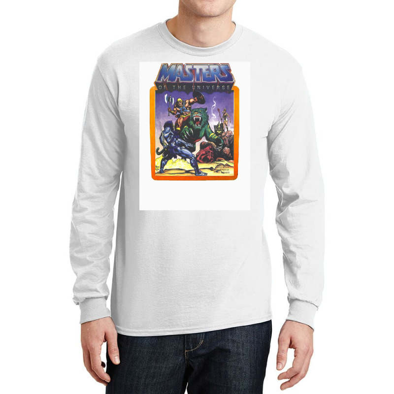 He   Man Masters Of The Universe Battle Scene With Skeletor Long Sleeve Shirts by alove | Artistshot