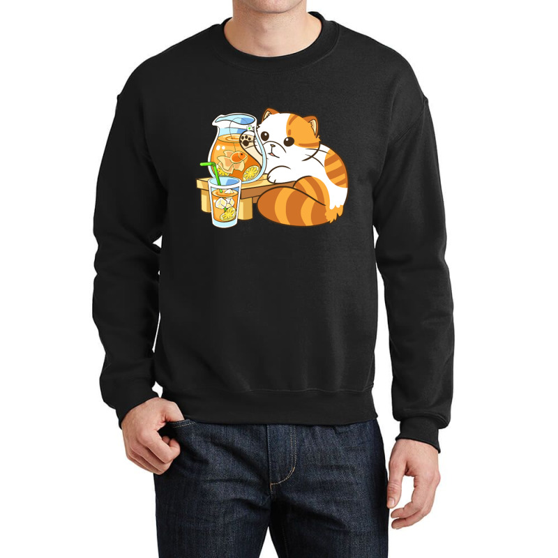 Lemon Tea Exotic Shorthair Cat Crewneck Sweatshirt by okviani | Artistshot