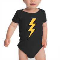 Lightning Bolt Yellow With Black Outlines Baby Bodysuit | Artistshot