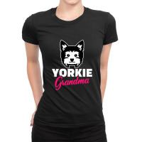 Yorkie Grandma, Yorkshire Terrier Ladies Fitted T-shirt | Artistshot