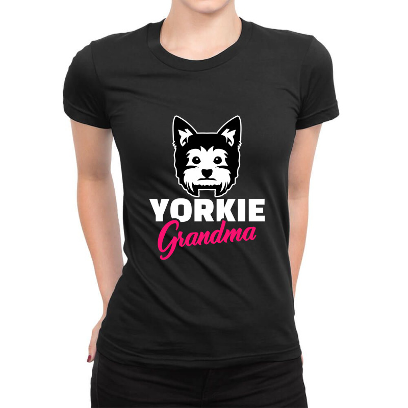 Yorkie Grandma, Yorkshire Terrier Ladies Fitted T-Shirt by koujirouinoue | Artistshot