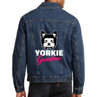 Yorkie Grandma, Yorkshire Terrier Men Denim Jacket | Artistshot