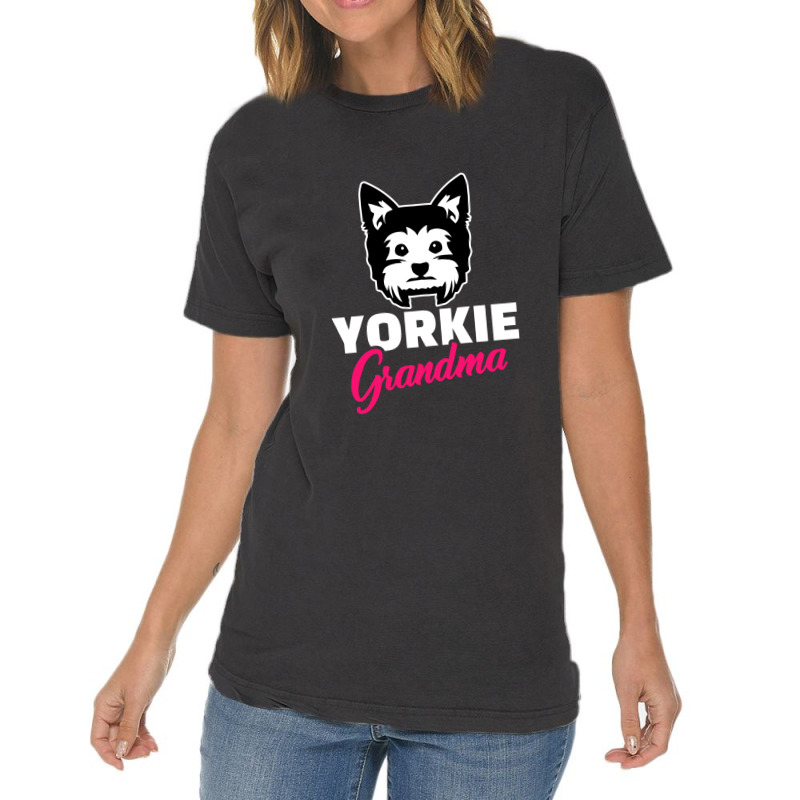 Yorkie Grandma, Yorkshire Terrier Vintage T-shirt | Artistshot