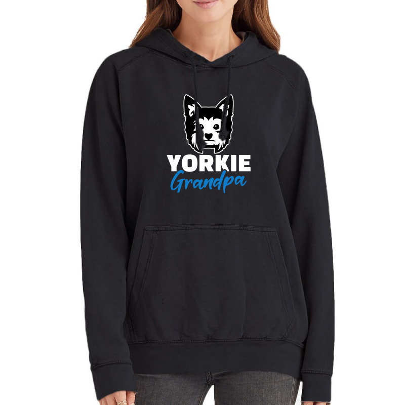 Yorkie Grandpa, Yorkshire Terrier Vintage Hoodie | Artistshot