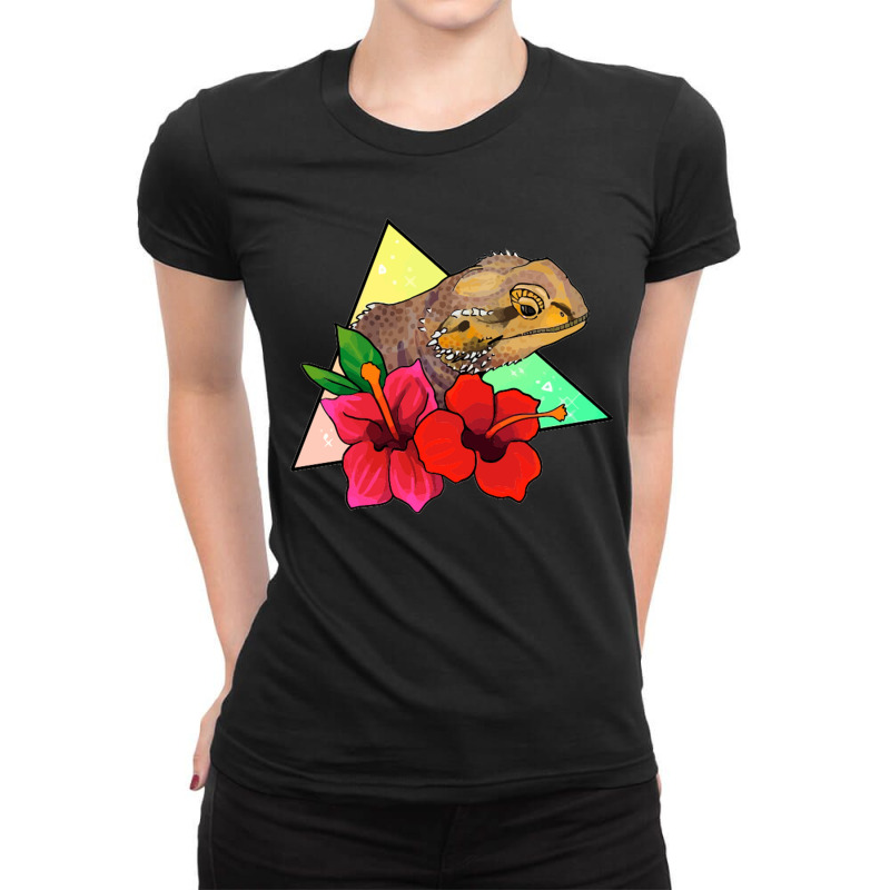 Magical Bearded Dragon Ladies Fitted T-Shirt by okviani | Artistshot