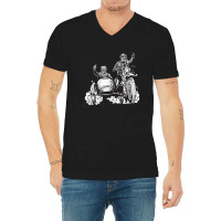 Motorcycle Sidecar Fans Motorcyclists T Shirt V-neck Tee | Artistshot