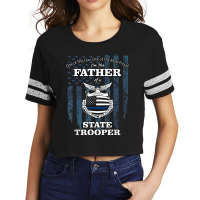 State Police Badge   Proud State Trooper Dad Scorecard Crop Tee | Artistshot