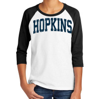 Hopkins Minnesota Mn Vintage Athletic Sports Navy Design T Shirt Youth 3/4 Sleeve | Artistshot