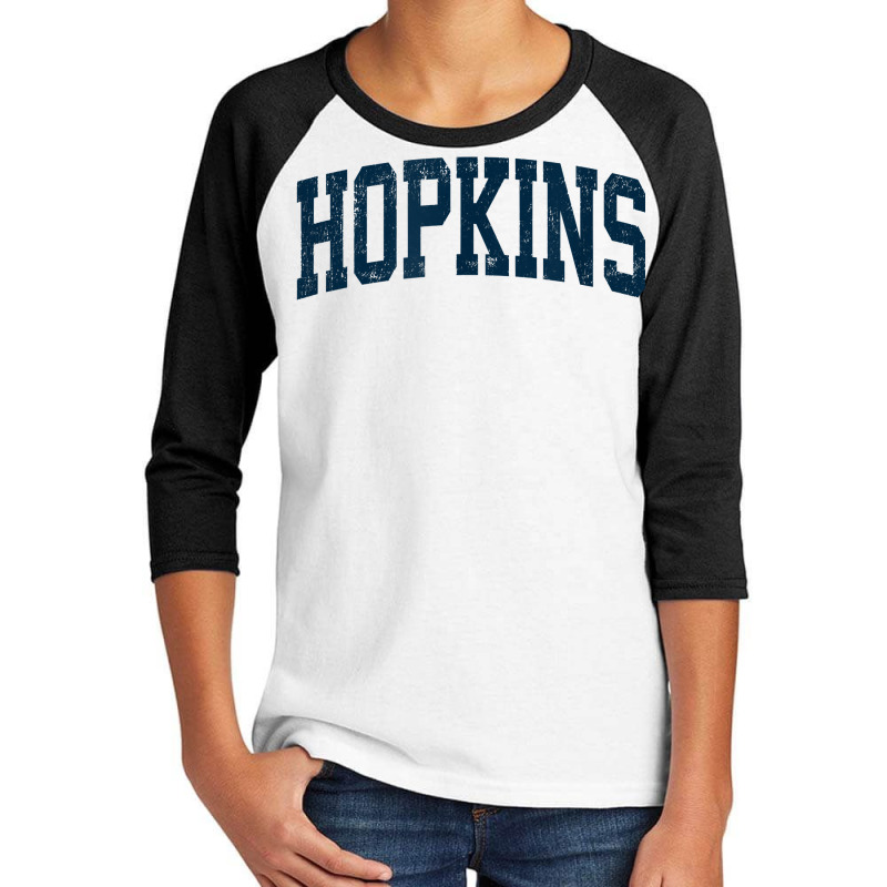 Hopkins Minnesota Mn Vintage Athletic Sports Navy Design T Shirt Youth 3/4 Sleeve | Artistshot